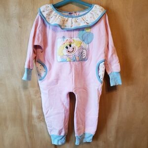 Vintage popsicle brand clown romper costume outfit 3t